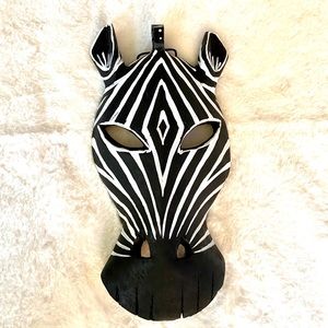 Authentic African Zebra Mask Art